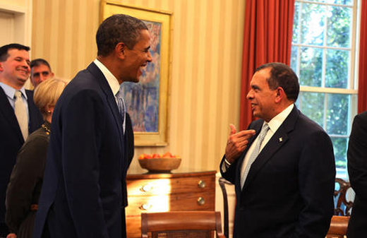 Presidente de Honduras Porfirio Lobo con Barack Obama