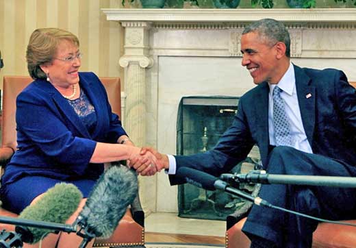 Bachelet, Obama