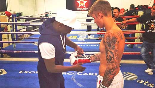 Mayweather, Bieber